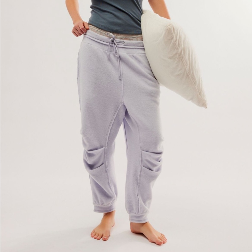 Free People Day Off Fleece Joggers, Icelandic Blue, XS